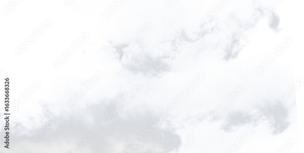 Wall mural white cloud fluffy, fog or misty or smoke for overlay and design effect. isolated on transparent bac