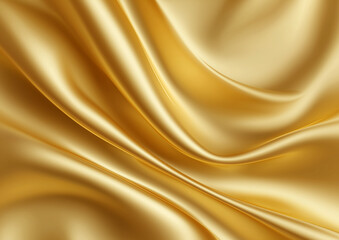 Fototapeta premium Abstract golden wave background featuring flowing lines and soft silk-like texture