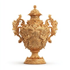 Ornate golden decorative vase