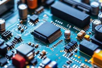 Close-up of circuit board with microchip (2)