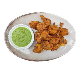 oven baked crispy cauliflower bhjajis 