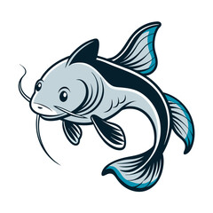 Catfish Line Drawing | Minimal River Fish Outline