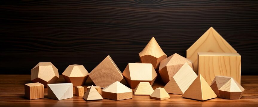 Wooden geometric solids & shapes for exploring mathematical concepts,  math,  cylinders - Powered by Adobe