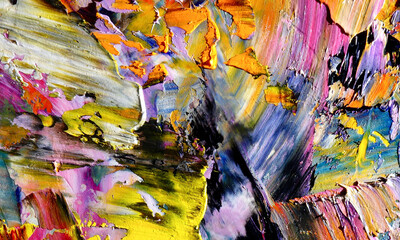 Abstract art background . Hand painting artwork on canvas .