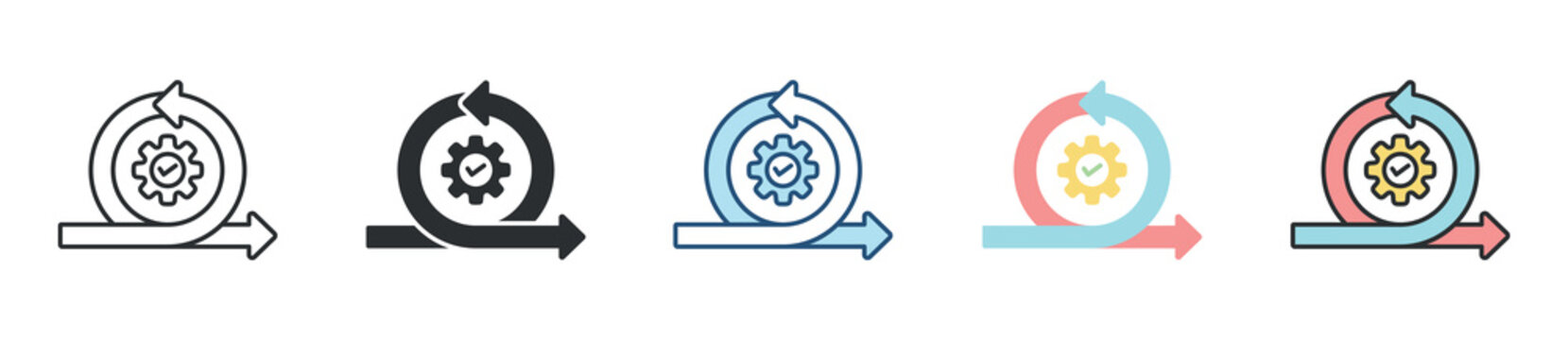 Agile Icon Set Multiple Style Collection