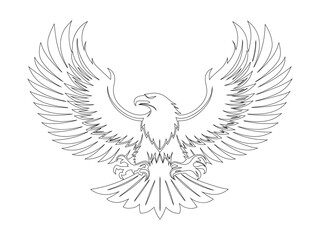 Eagle Wings Spread Outline