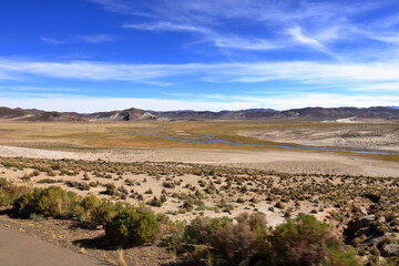rock formations along the highway between Potosi and Uyuni, Bolivia