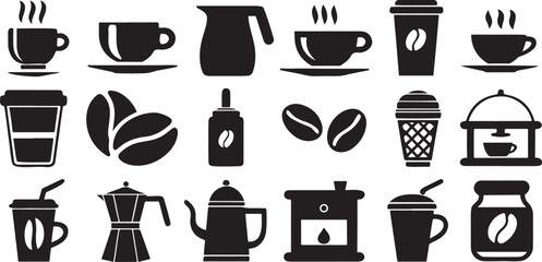 Isolated hot coffee cup, cafe mug, morning drink, espresso, tea, cappuccino, latte, ceramic cup, beverage, barista icon, breakfast drink, refreshment, stylish coffee, aroma steam, drinkware design