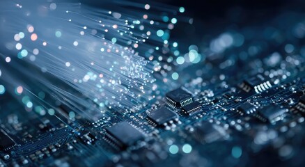 Fiber optic cables over circuit board