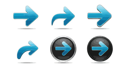 Blue gradient arrows collection