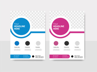 Creative Corporate & Business Flyer Brochure Template Design, abstract business flyer, vector template design.