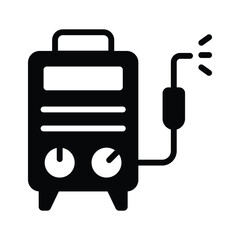 Download our premium glyph style icon of welding machine