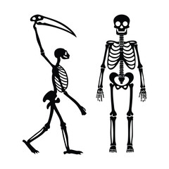 Skeleton Warrior Illustration Set