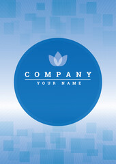 Abstract blue squares business flyer | Free Vector