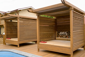 Pool on the terrace with a view of nature