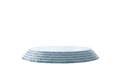 Tiered white cake stand isolated on transparent background