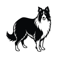 collie-dog, collie-silhouette, herding-dog, dog-outline, dog-silhouette, dog-icon