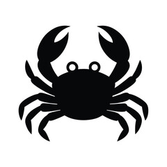 crab-silhouette, crab-vector, crab-icon, crab-outline, crab-clipart, crab-shape, crustacean-silhouette