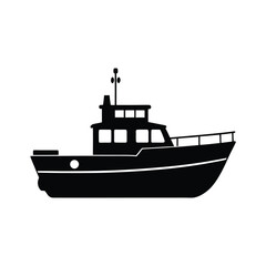 Obraz premium Pilot Boat isolated on white background