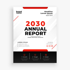 modern business magazine template for company annual cover page