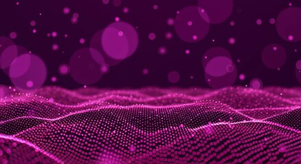 Abstract Pink Sound Wave Equalizer with Bokeh Lights - Music and Party Background - Powered by Adobe