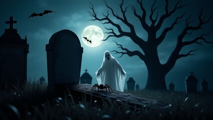 halloween grave background 