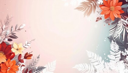 Obraz premium Floral arrangement displaying vibrant colors nature background digital artwork soft environment aesthetic perspective conceptual design