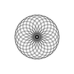 round mandala design for colouring