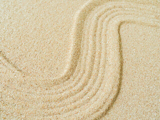 Zen garden sand background japanese balance Meditation relax buddhism spirituality, pattern line wave mandala mockup spa vacation yoga lifestyle natural desert summer, texture desert, aroma therapy.