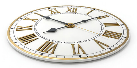 Clock Time Icon with roman numerals isolated on a clean white background for schedule and timing visuals
