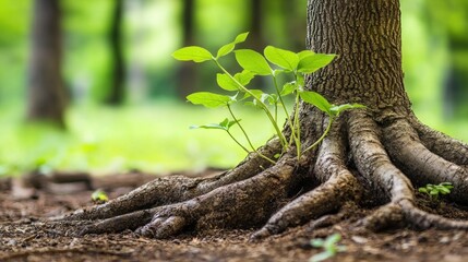 Obraz premium The roots of a tree.