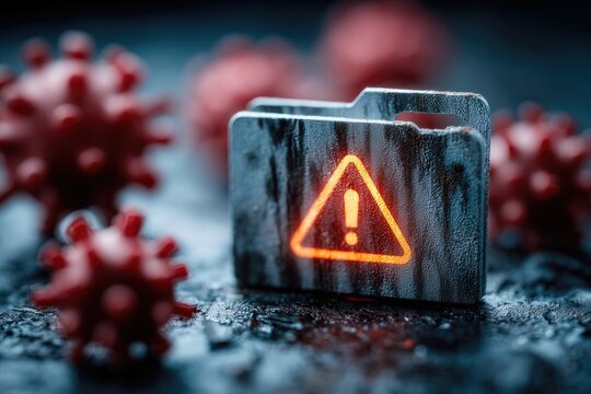 Warning folder, virus threat