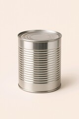 Tin Can Food Product on Clean Solid Background