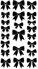 Collection of black bows