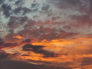 sunset in the clouds