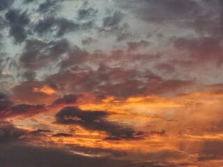 Obraz premium dramatic sky at sunset