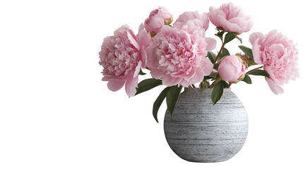 Pink Peonies in Vase © Rabia