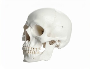 Obraz premium high definition pictures of a human skull in white isolated background