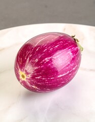 Purple Eggplant on Plate