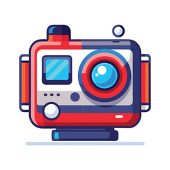 action camera vector image on white background
