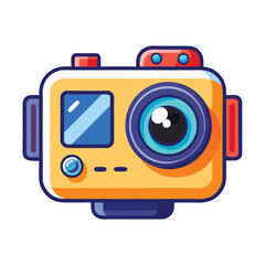 Fototapeta premium action camera vector image on white background