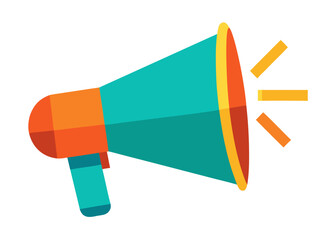 Dynamic megaphone flat vector icon,Hand holding megaphone icon