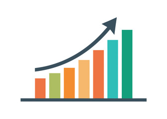 growth graph  vector illustration,Business growth graph illustration