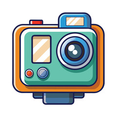 action camera vector image on white background