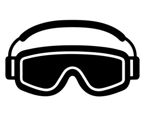 safety goggles  black silhouette vector,safety goggles  icon