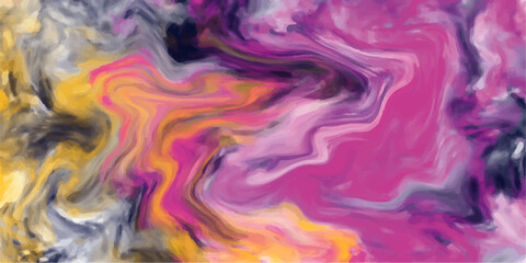 Abstract bright multicolored background with liquid marble mixed oil paints. Colorful Hydro painting liquid.Colorful marble fluid liquid background design. Natural watercolor marbling....