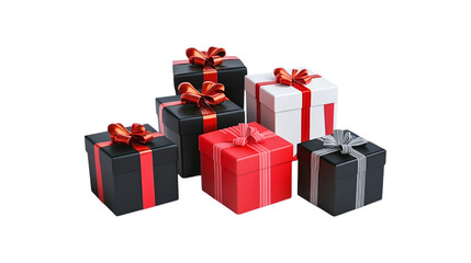 Wrapped Present Boxes PNG &ndash; Transparent Background.