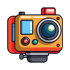 action camera vector image on white background