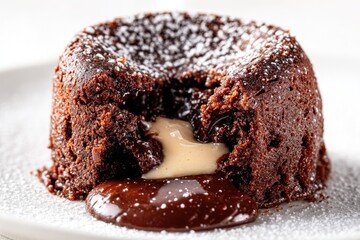 Chocolate lava cake, warm, gooey center