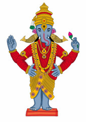 hand drawn digital art of lord ganesh